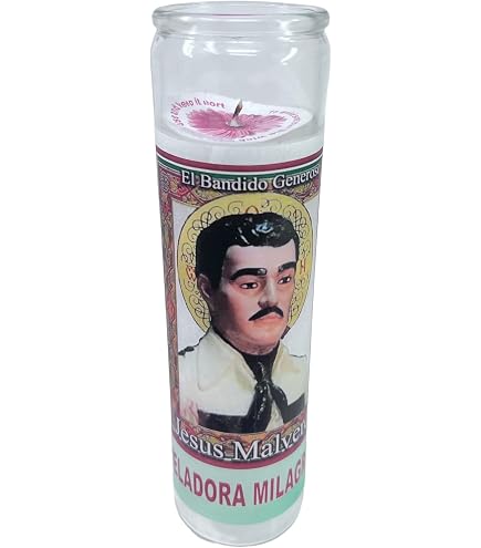 Amazon.com: Generic Jesus Malverde (Narco Saint) Green Pillar